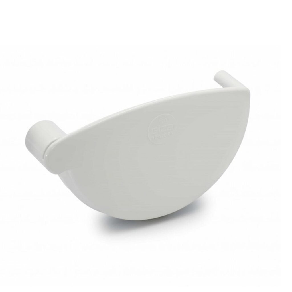 Заглушка ринви ліва GIZA біла 120мм