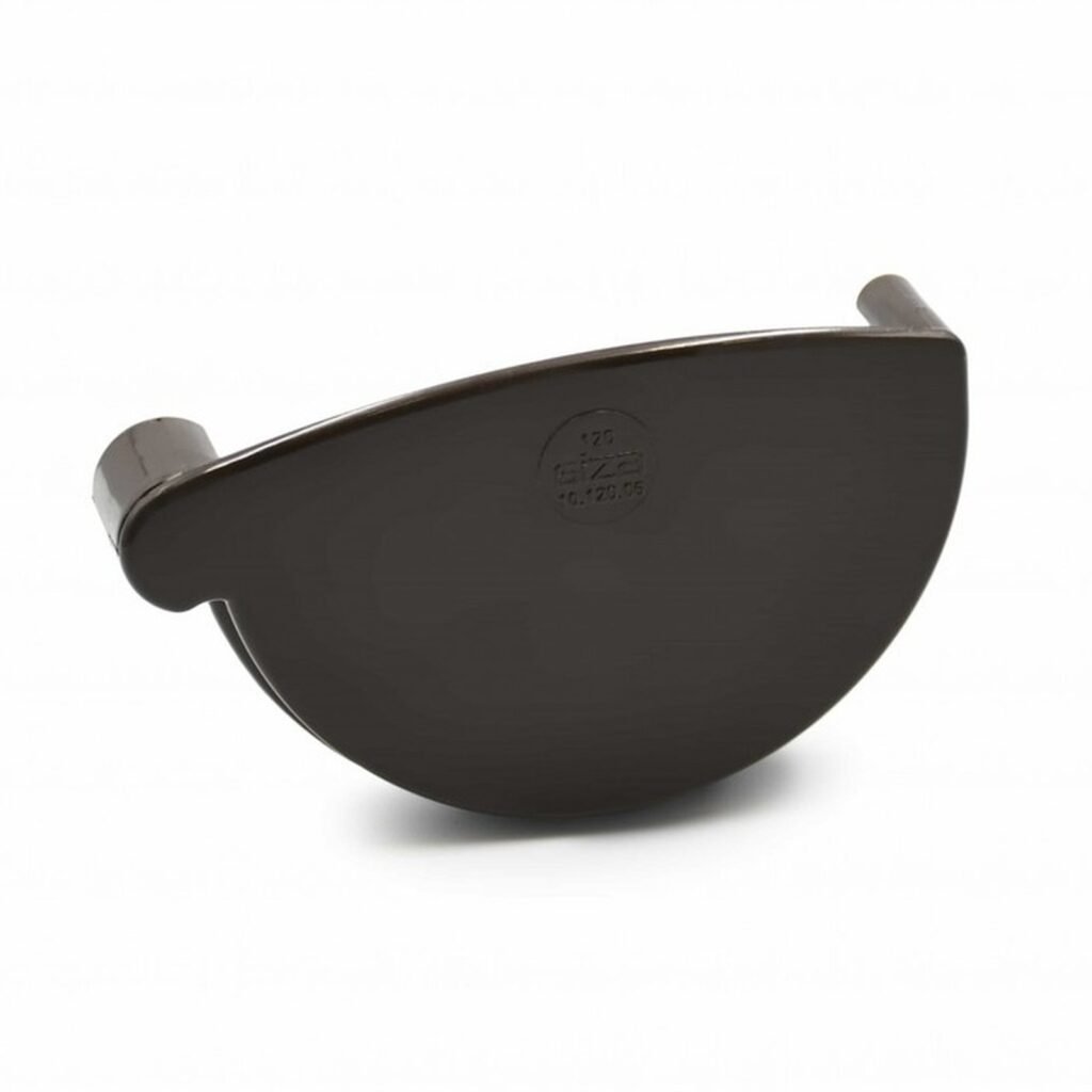 Заглушка ринви ліва темно-коричнева 120мм GIZA