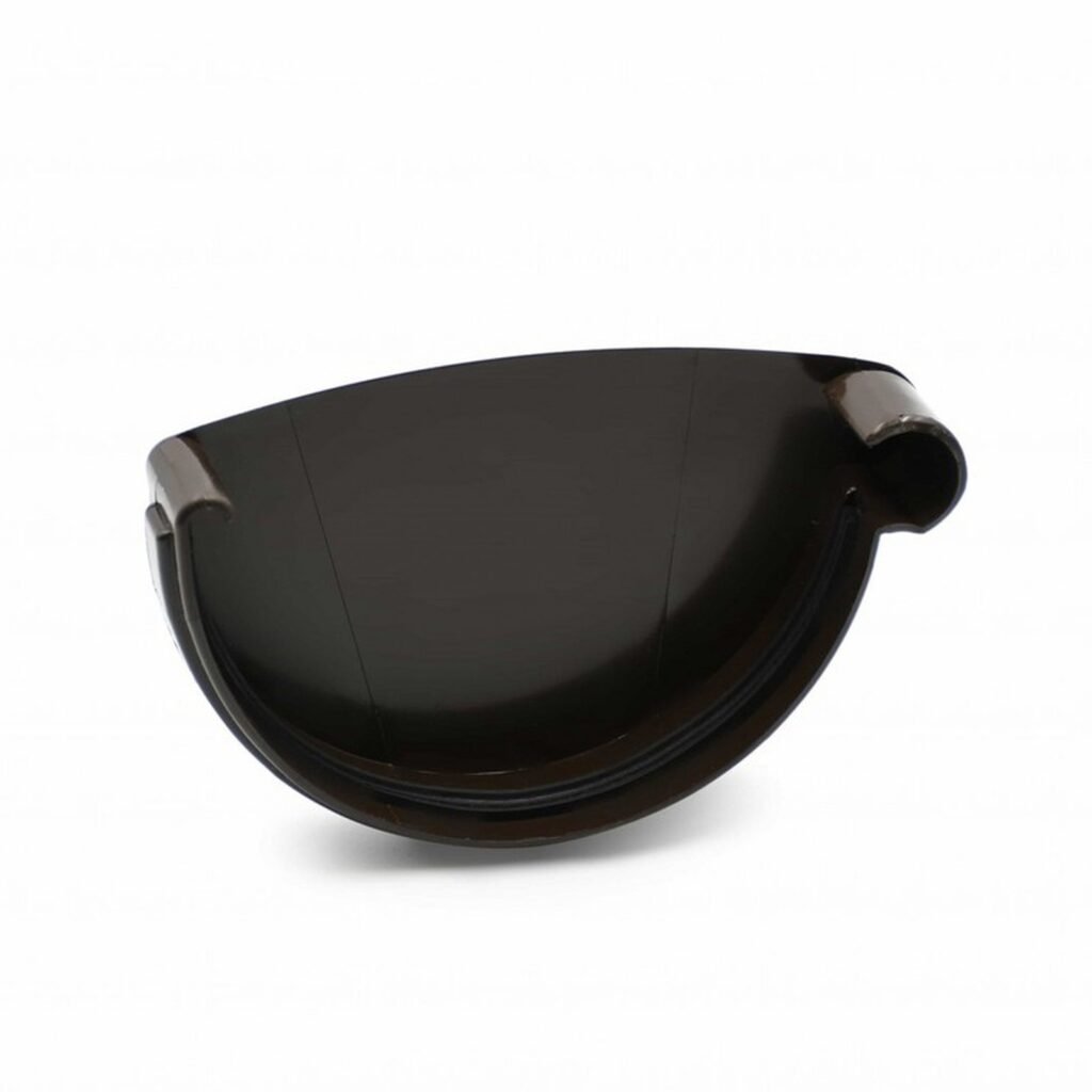 Заглушка ринви права темно-коричнева 120мм GIZA