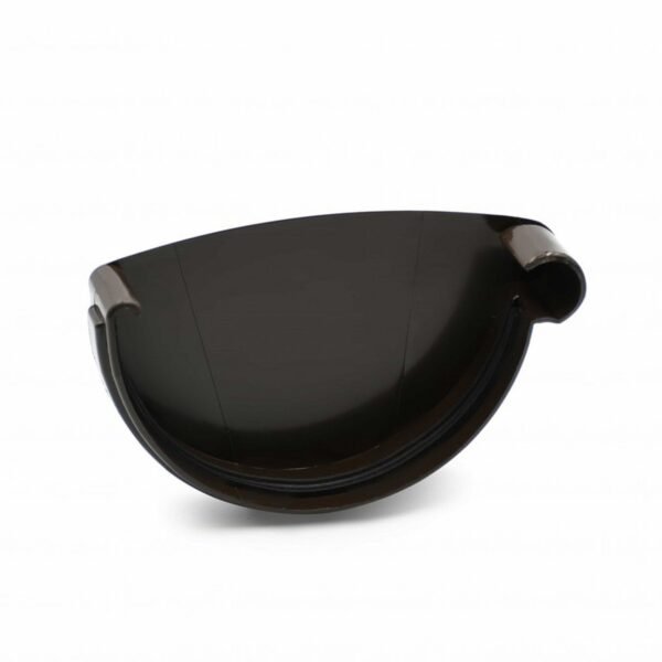 Заглушка ринви права темно-коричнева 120мм GIZA