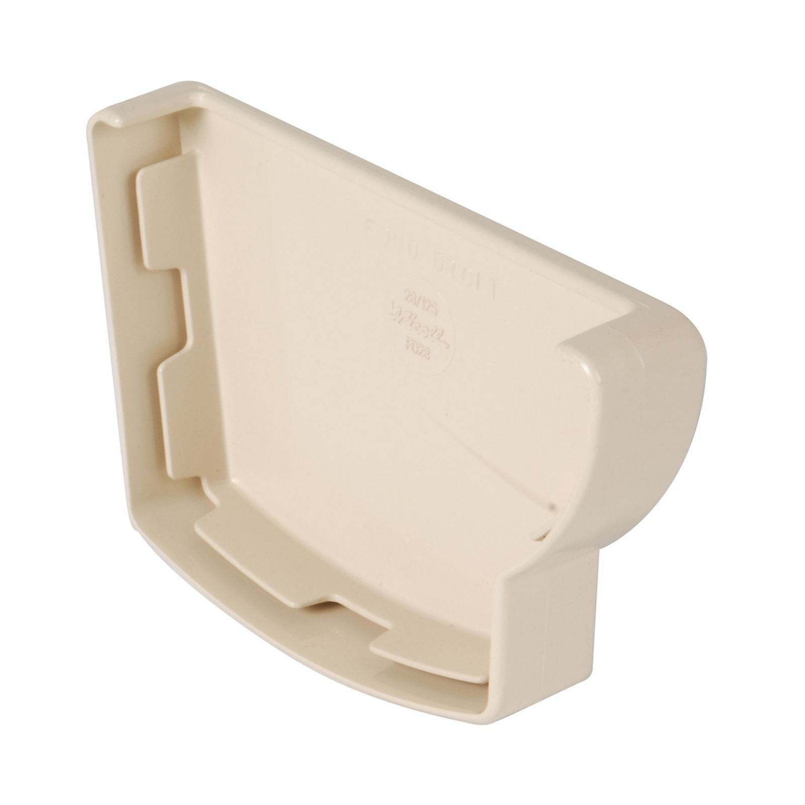 Заглушка жолоба права тип 28, бежева, Система Nicoll Ovation® 28 Заглушка жолоба права тип 28, бежева, Система Nicoll Ovation® 28