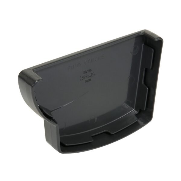 Заглушка жолоба ліва тип 28, темно сіра, Система Nicoll Ovation® 28