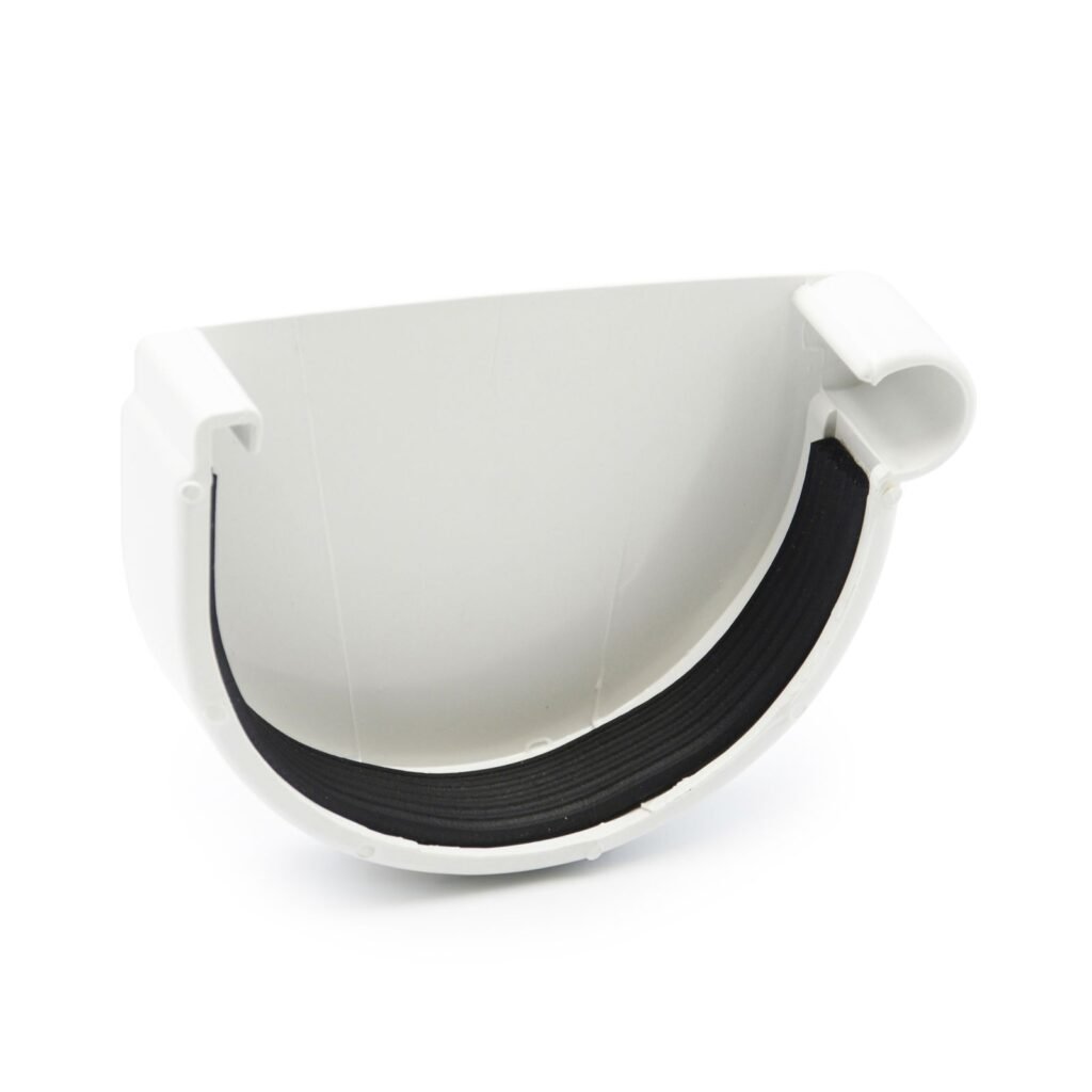 Заглушка ринви права біла 90мм RainWay