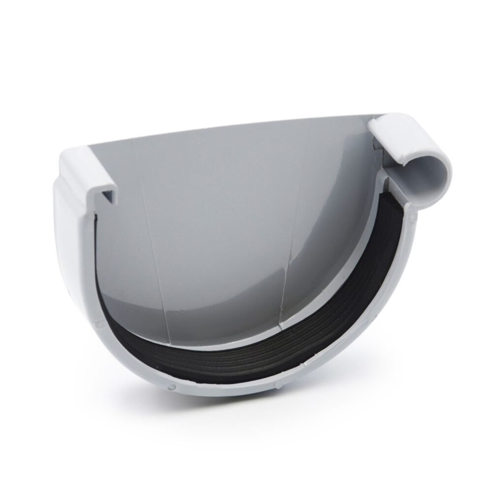 Заглушка ринви права сіра 90мм RainWay