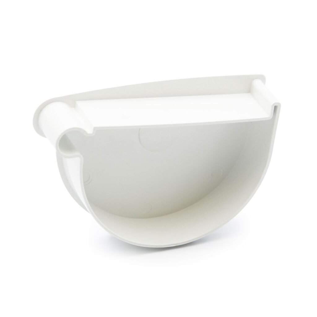 Заглушка лійки ліва біла 90мм RainWay