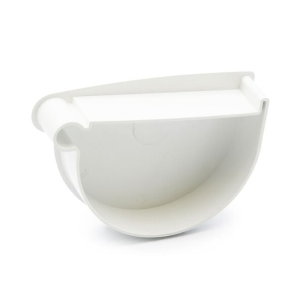 Заглушка лійки ліва біла 90мм RainWay