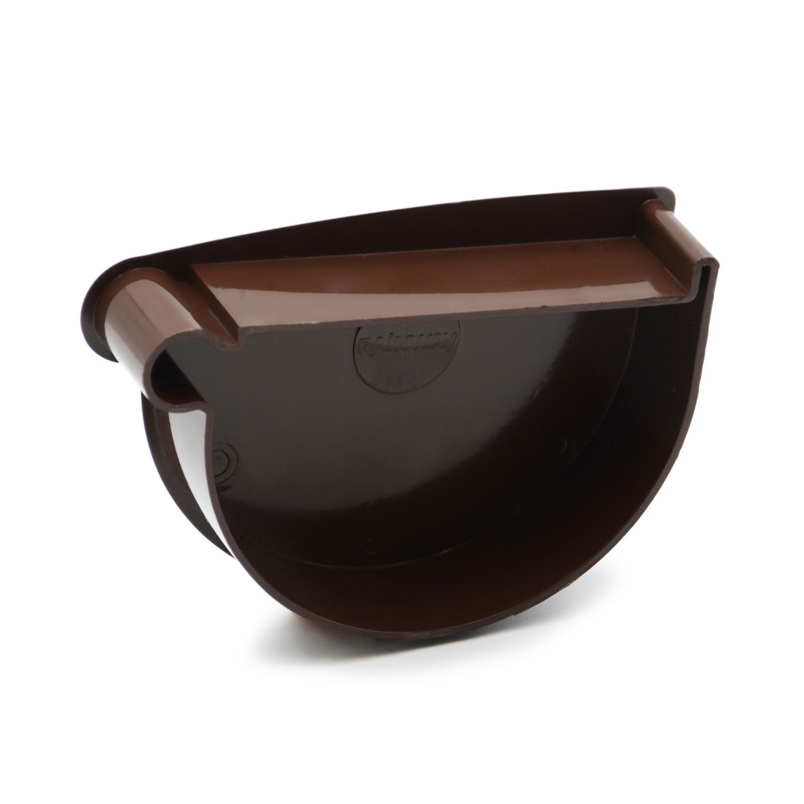 Заглушка лійки ліва коричнева 90мм RainWay Заглушка лійки ліва коричнева 90мм RainWay