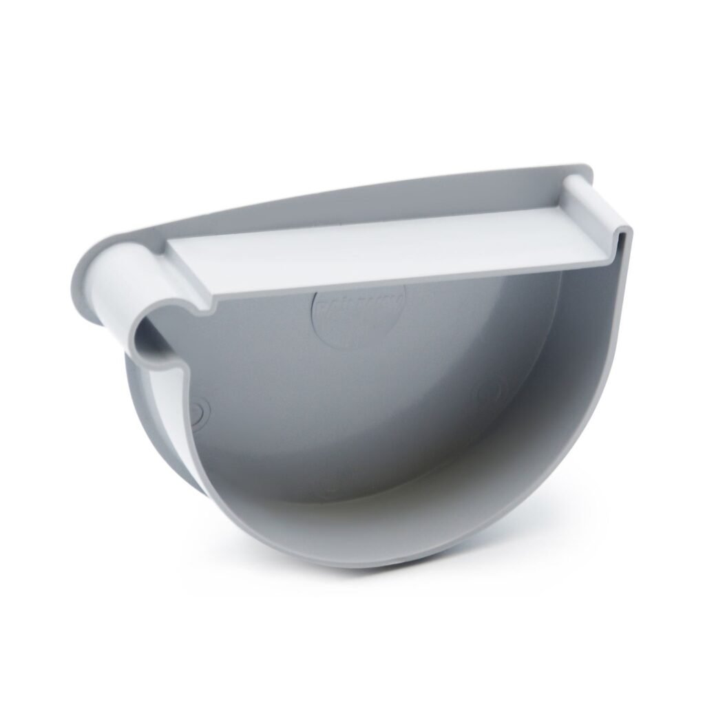 Заглушка лійки ліва сіра 90мм RainWay