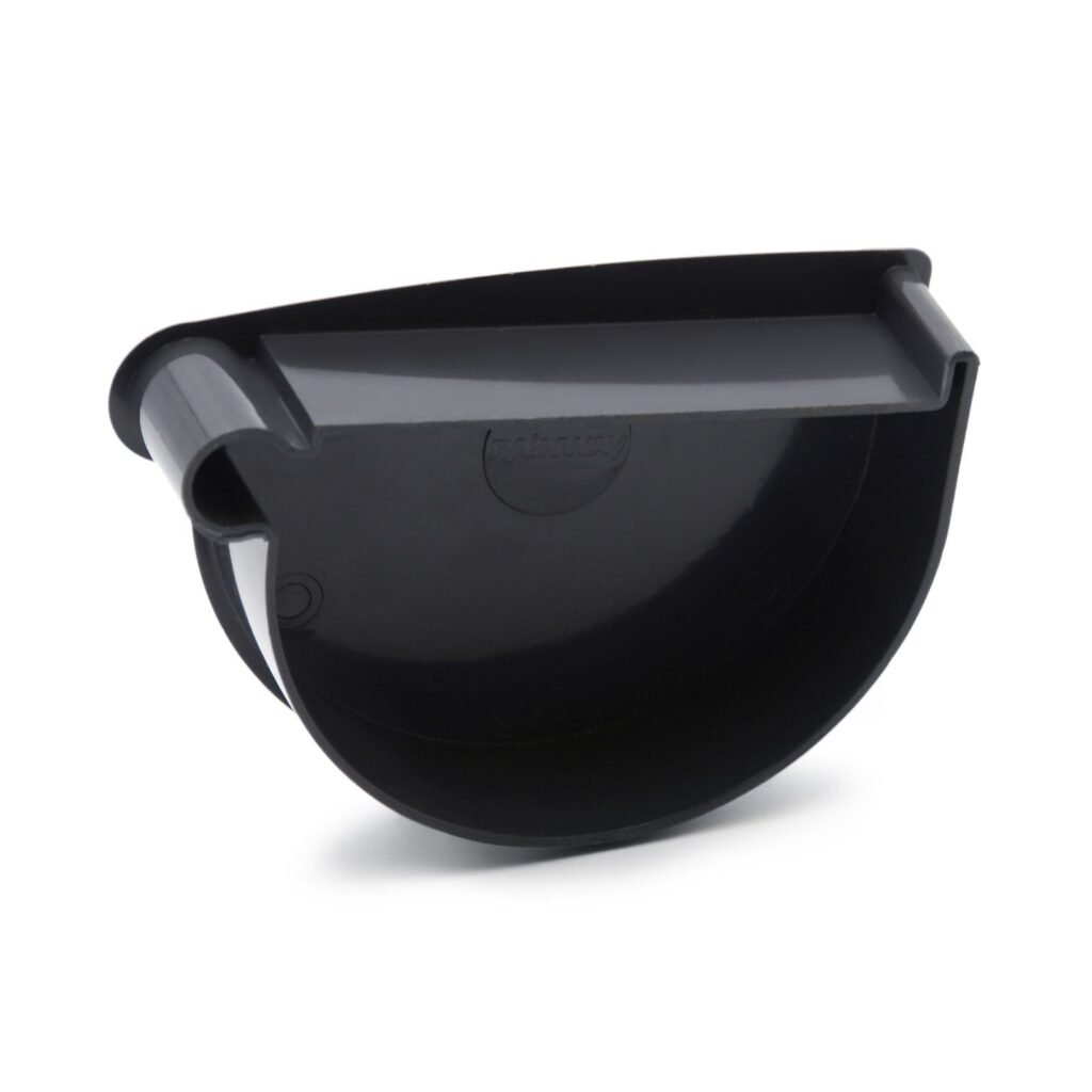 Заглушка лійки ліва графітна 90мм RainWay