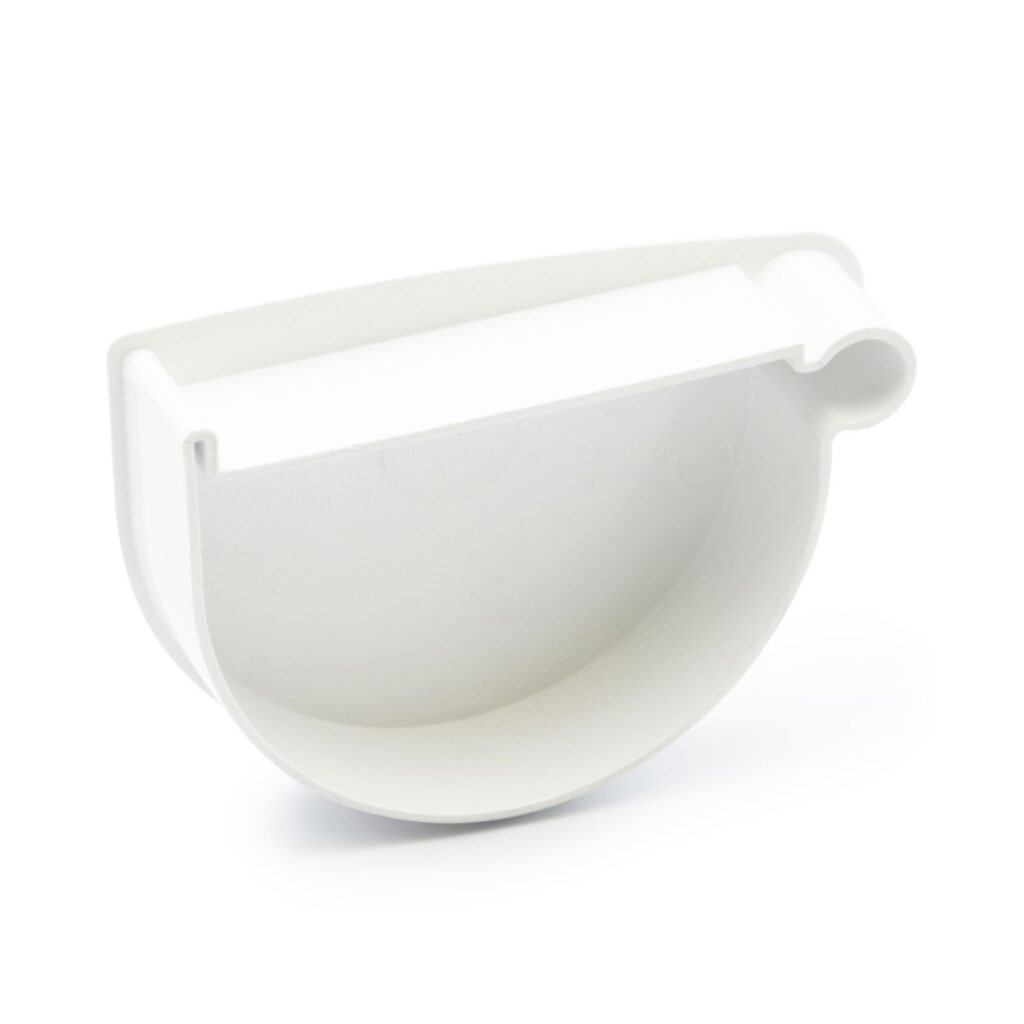 Заглушка лійки права біла 90мм RainWay