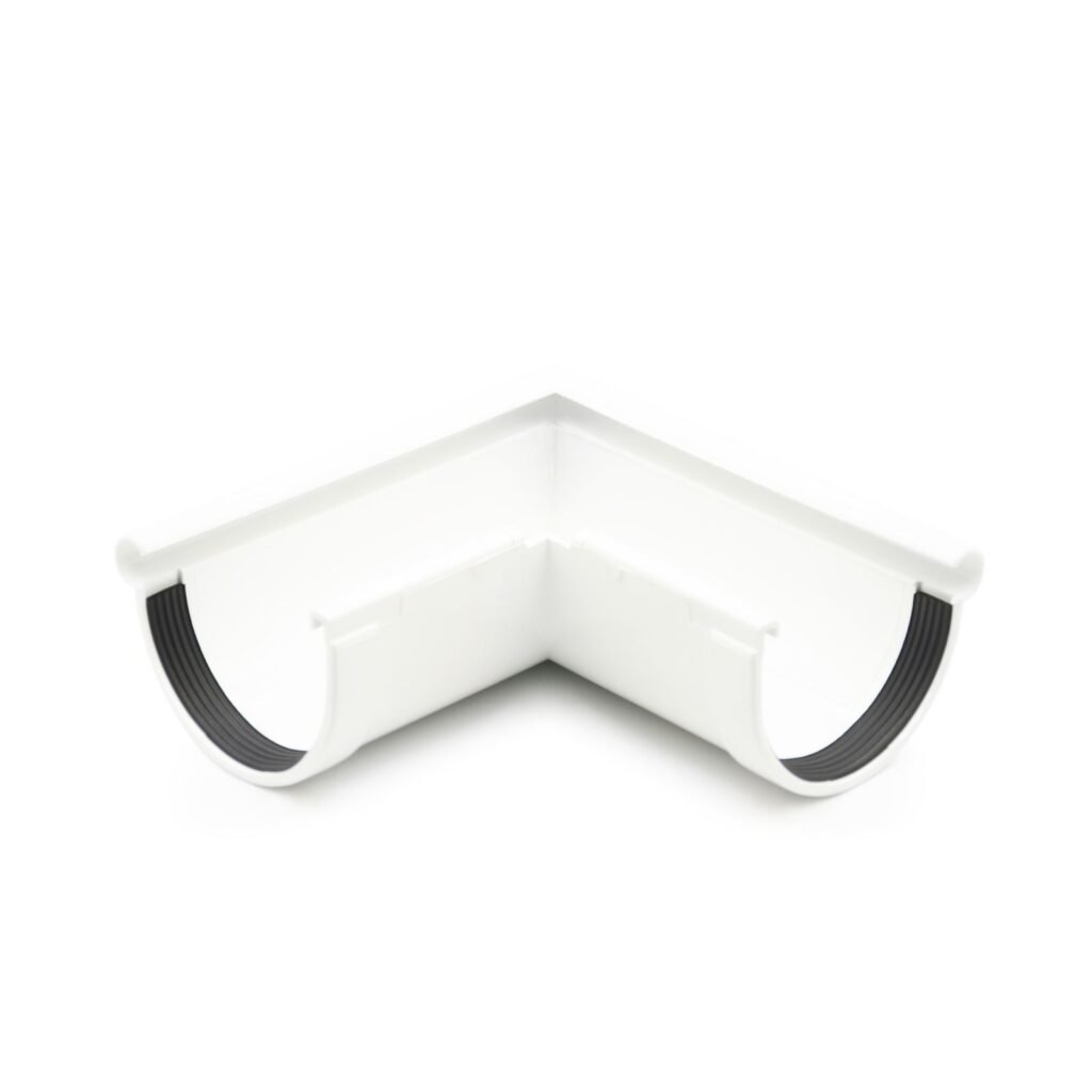 Кут ринви зовнішній 90° білий 90мм RainWay