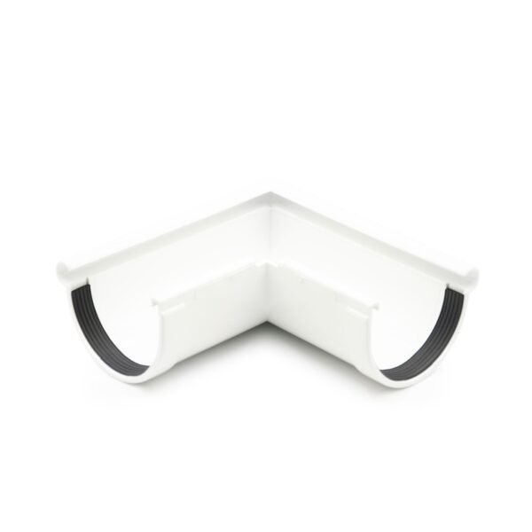 Кут ринви зовнішній 90° білий 90мм RainWay