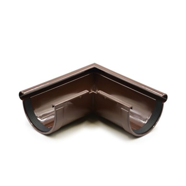 Кут ринви зовнішній 90° коричневий 90мм RainWay