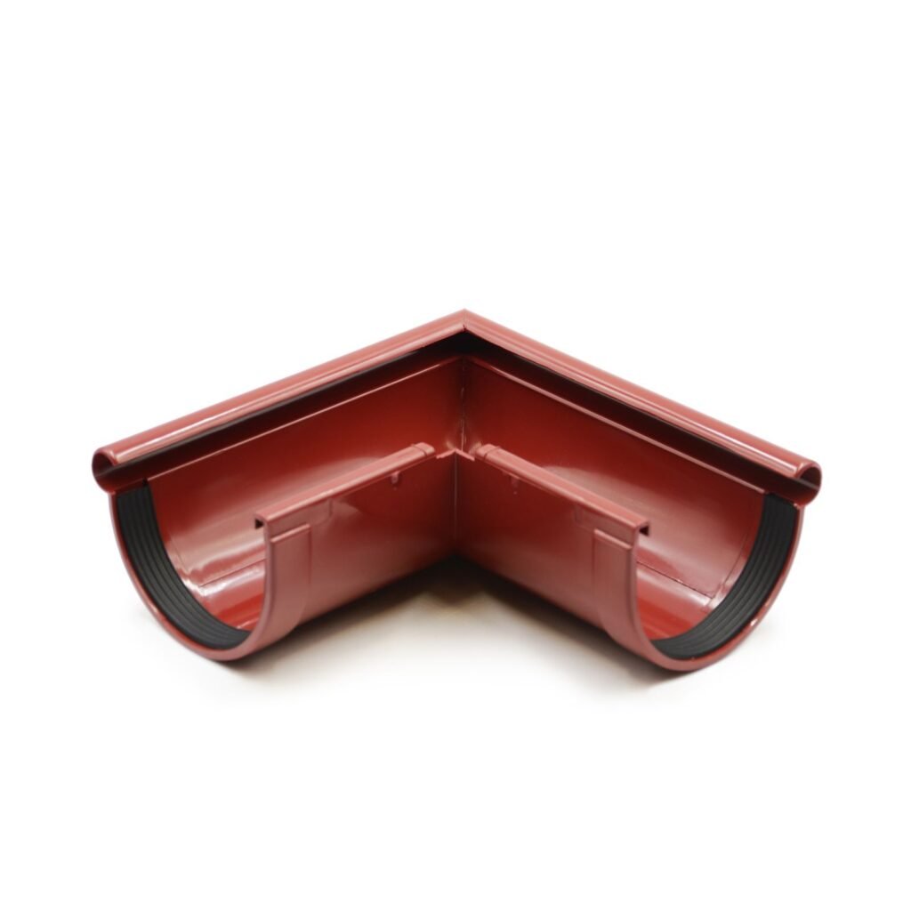 Кут ринви зовнішній 90° червоний 90мм RainWay