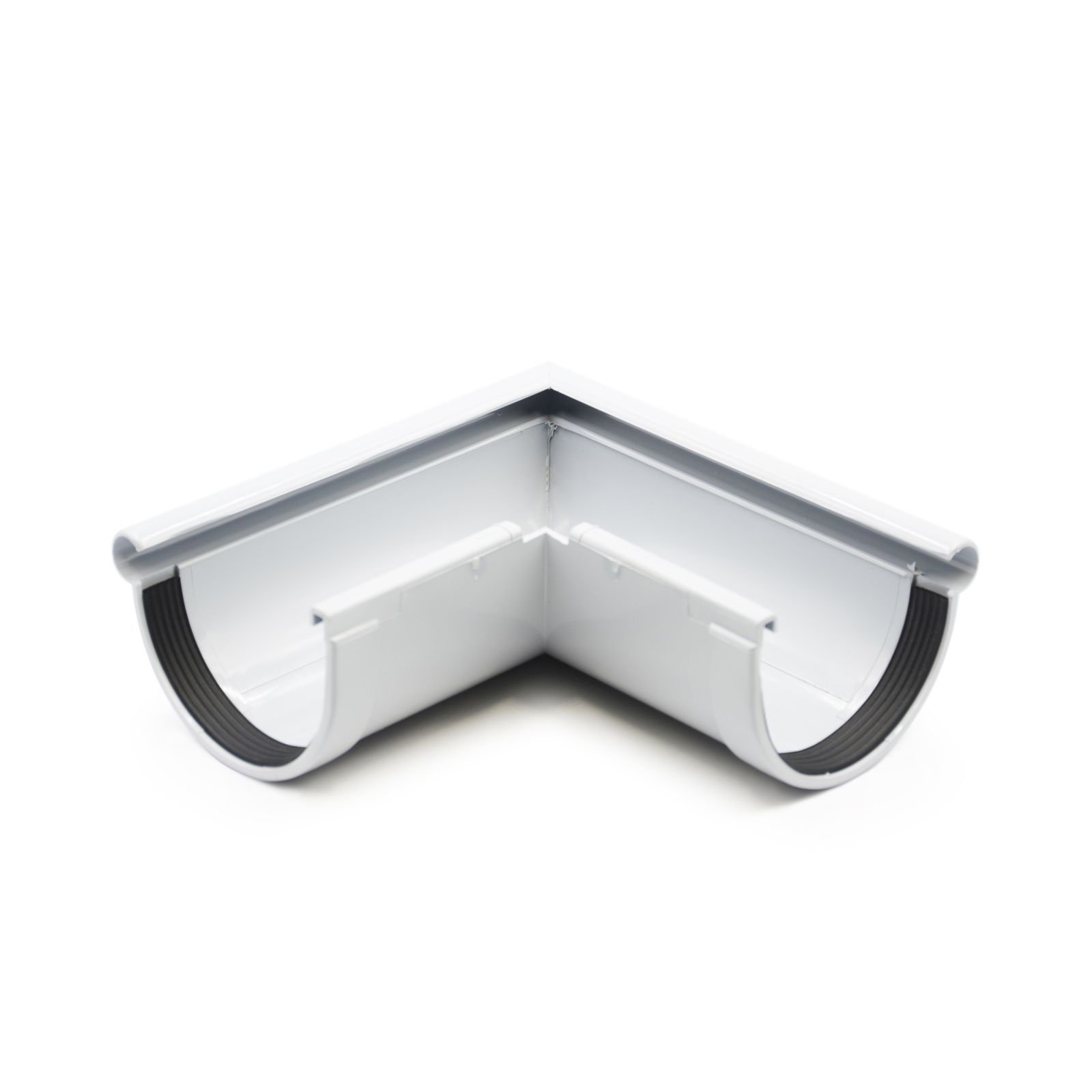 Кут ринви зовнішній 90° сірий 90мм RainWay Кут ринви зовнішній 90° сірий 90мм RainWay