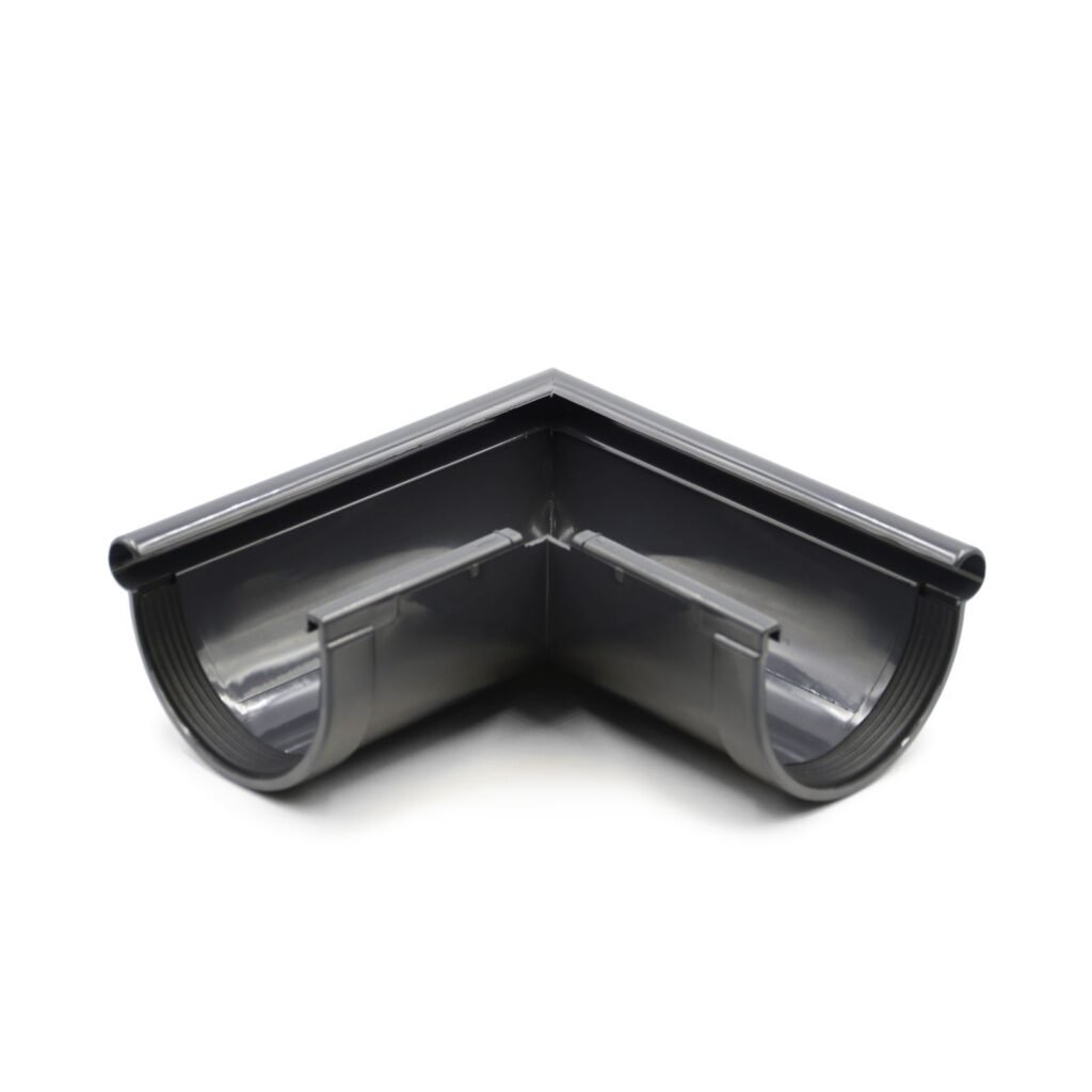 Кут ринви зовнішній 90° графітний 90мм RainWay