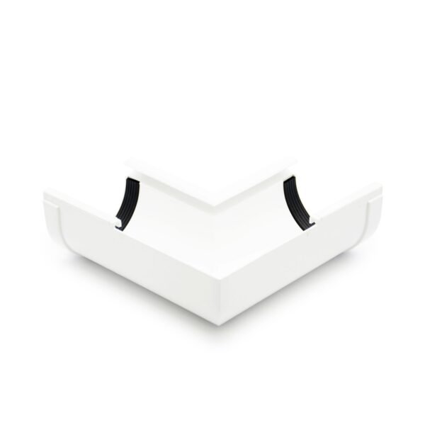 Кут ринви внутрішній 90° білий 90мм RainWay