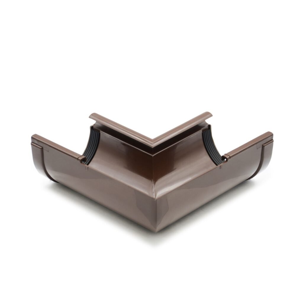 Кут ринви внутрішній 90° коричневий 90мм RainWay