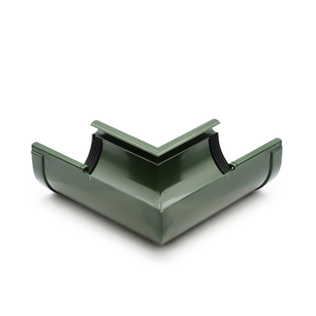 Кут ринви внутрішній 90° зелений 90мм RainWay