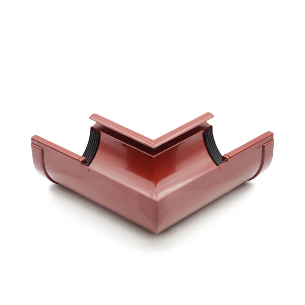 Кут ринви внутрішній 90° червоний 90мм RainWay