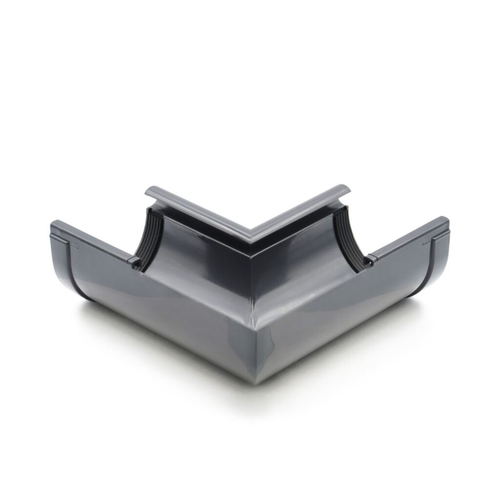 Кут ринви внутрішній 90° графітний 90мм RainWay