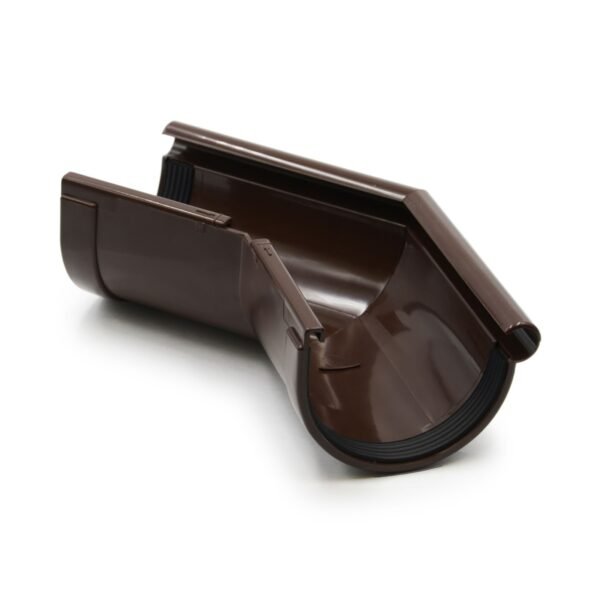 Кут ринви зовнішній 135° коричневий 90мм RainWay