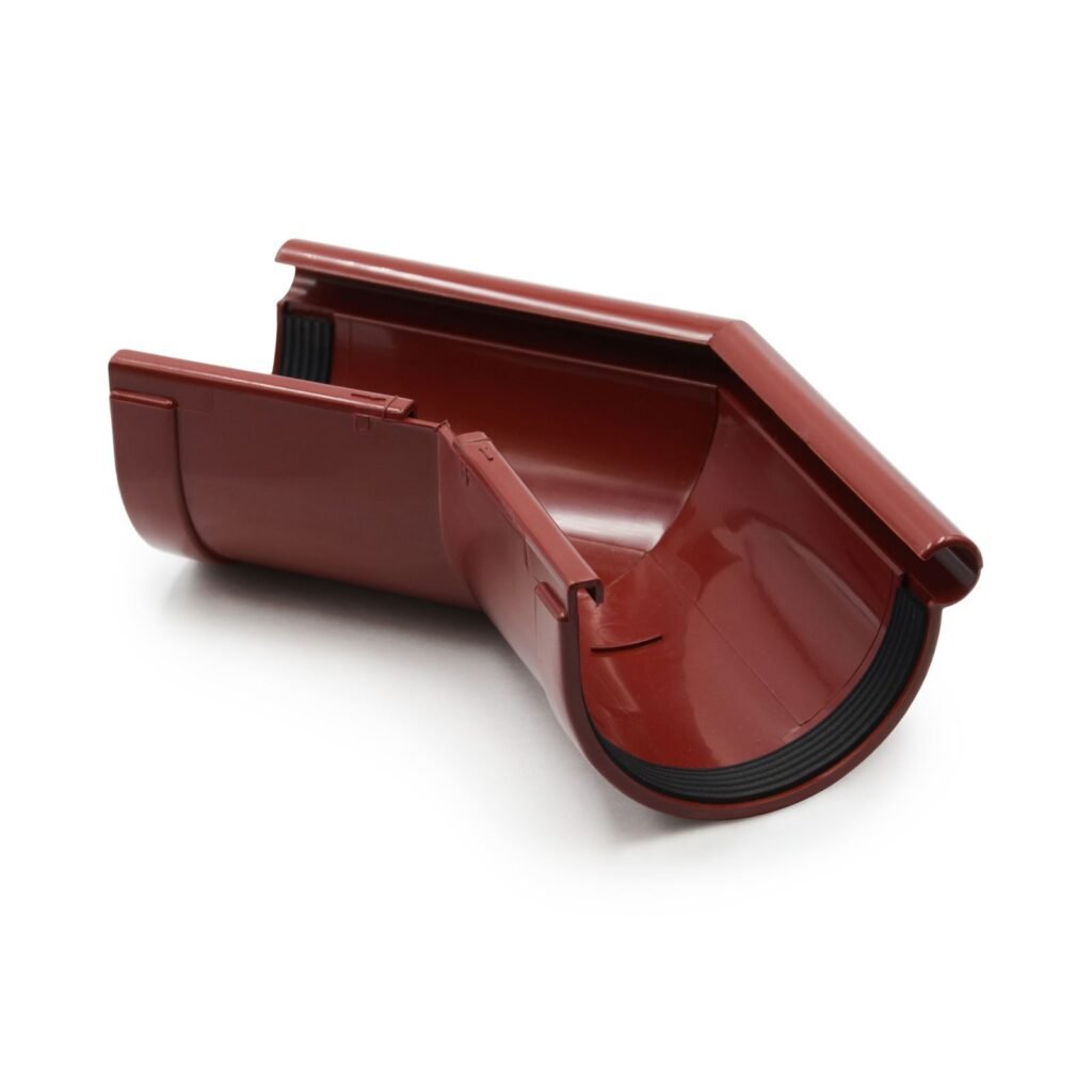 Кут ринви зовнішній 135° червоний 90мм RainWay