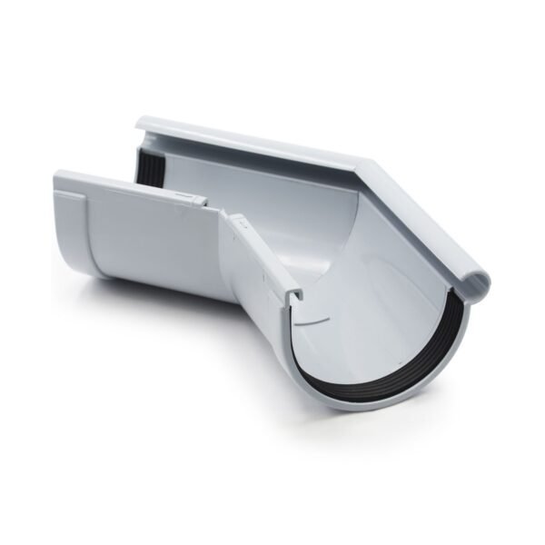 Кут ринви зовнішній 135° сірий 90мм RainWay