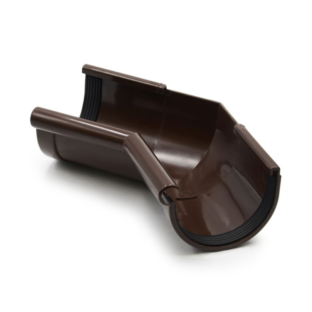 Кут ринви внутрішній 135° коричневий 90мм RainWay