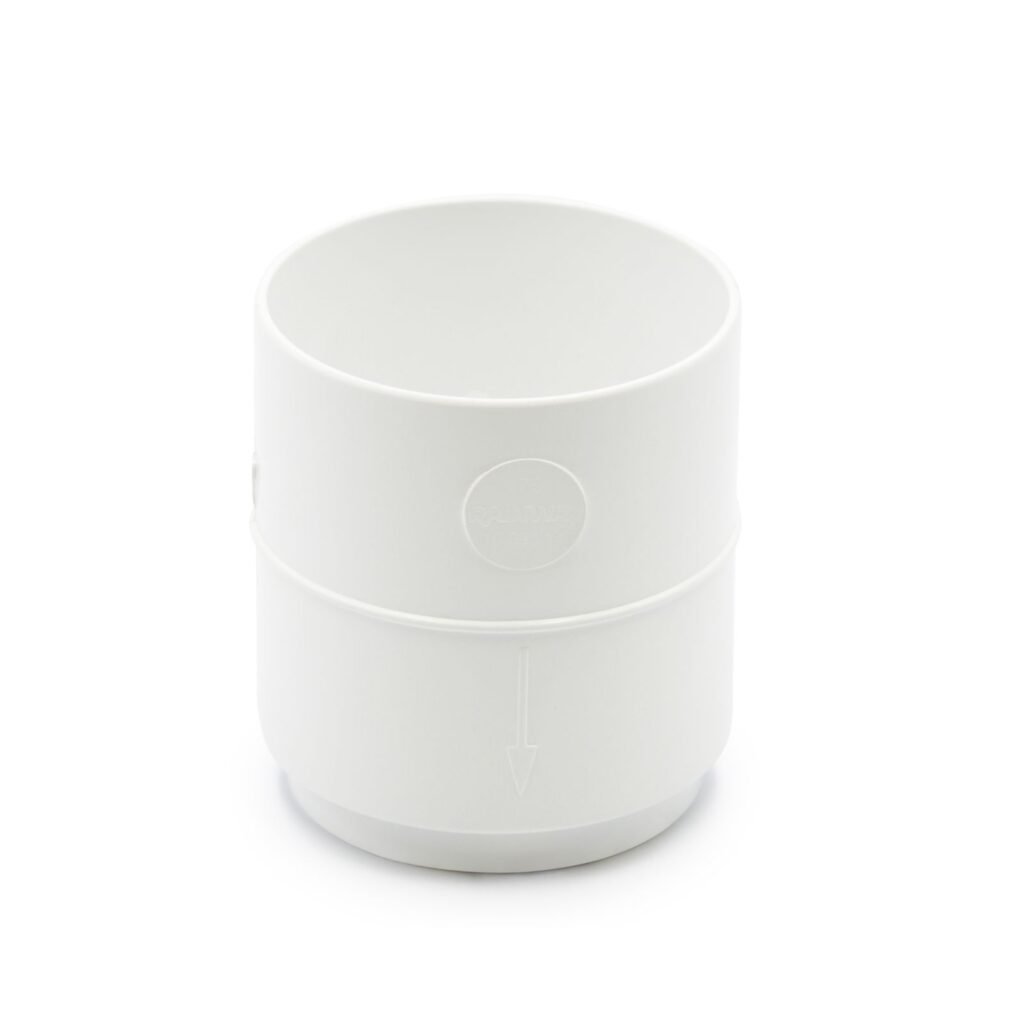 Муфта труби біла 75мм RainWay