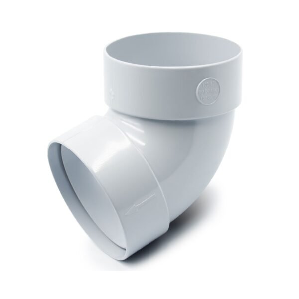 Відвід труби двомуфтовий 67° сірий 75мм RainWay