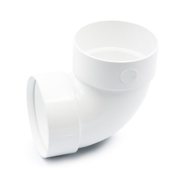 Відвід труби двомуфтовий 87° білий 75мм RainWay