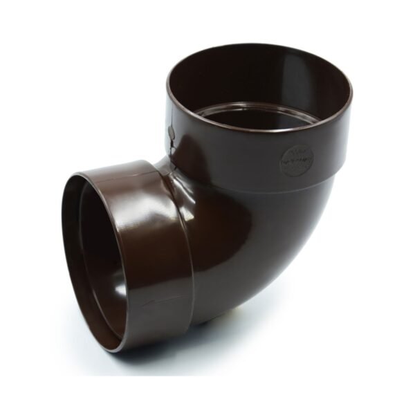 Відвід труби двомуфтовий 87° коричневий 75мм RainWay