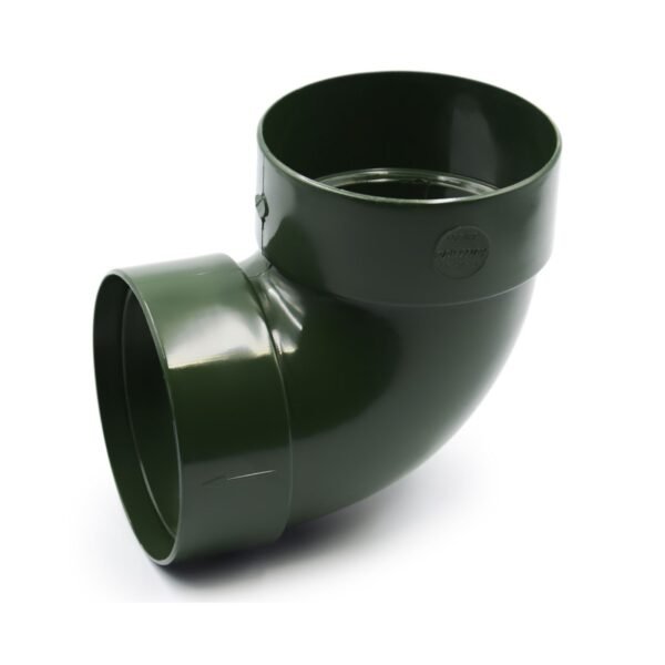 Відвід труби двомуфтовий 87° зелений 75мм RainWay