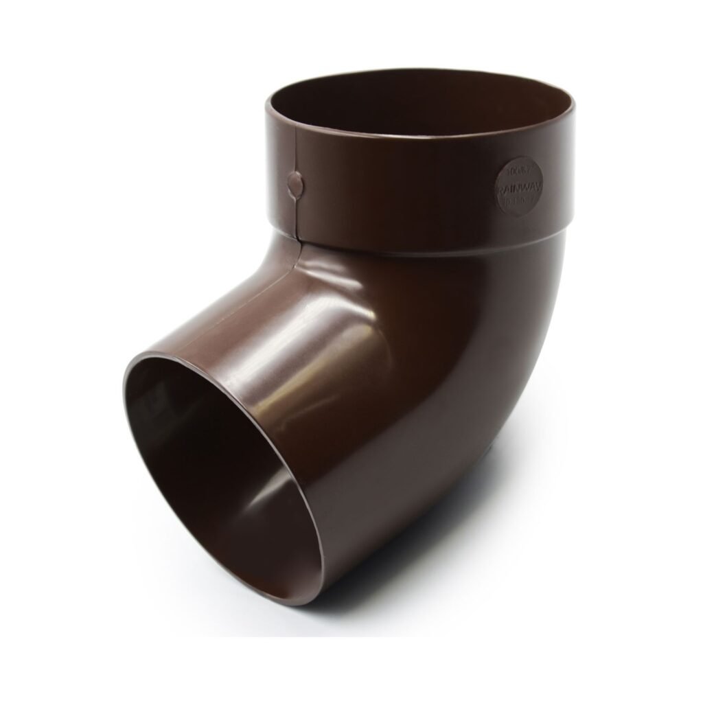 Відвід труби одномуфтовий 67° коричневий 75мм RainWay