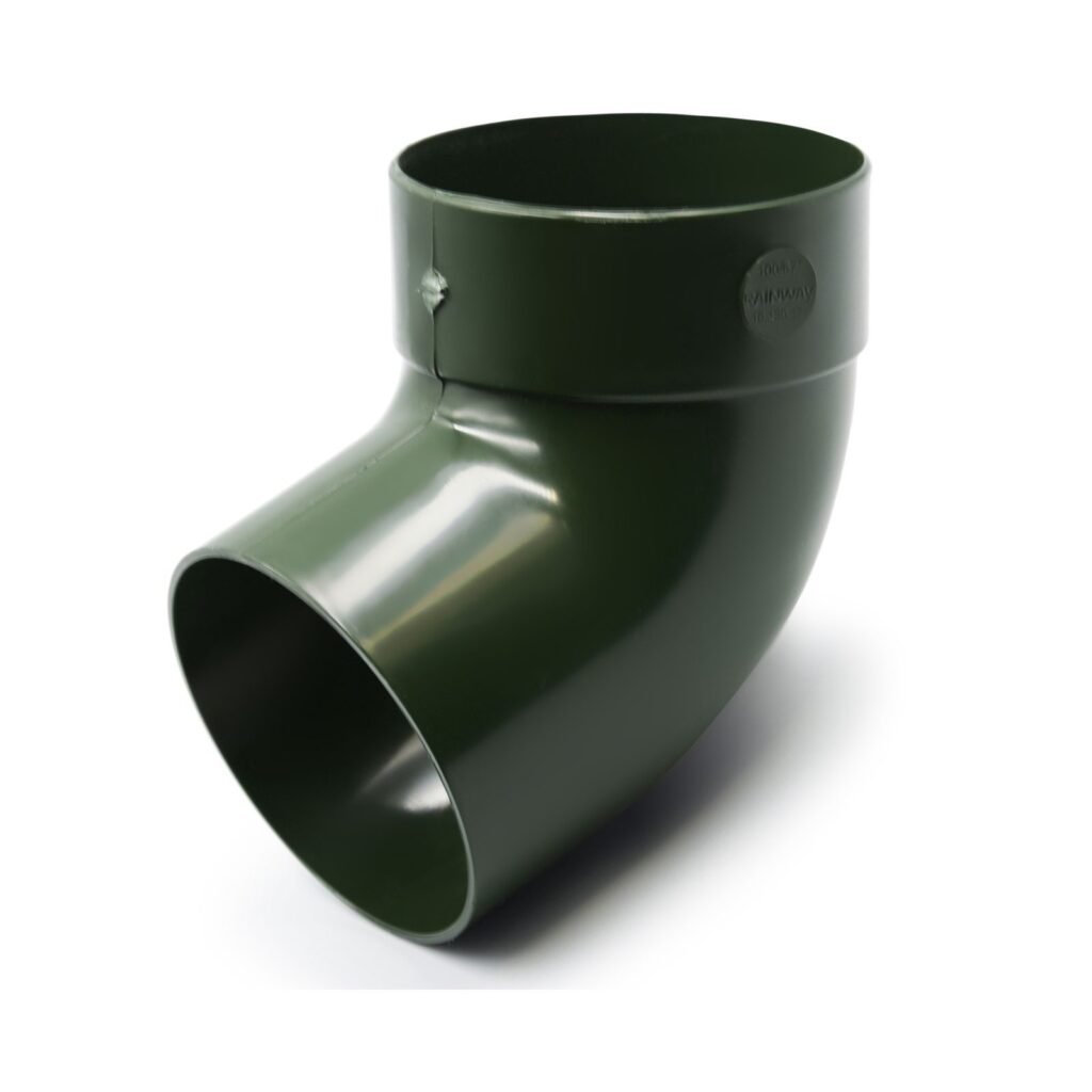 Відвід труби одномуфтовий 67° зелений 75мм RainWay
