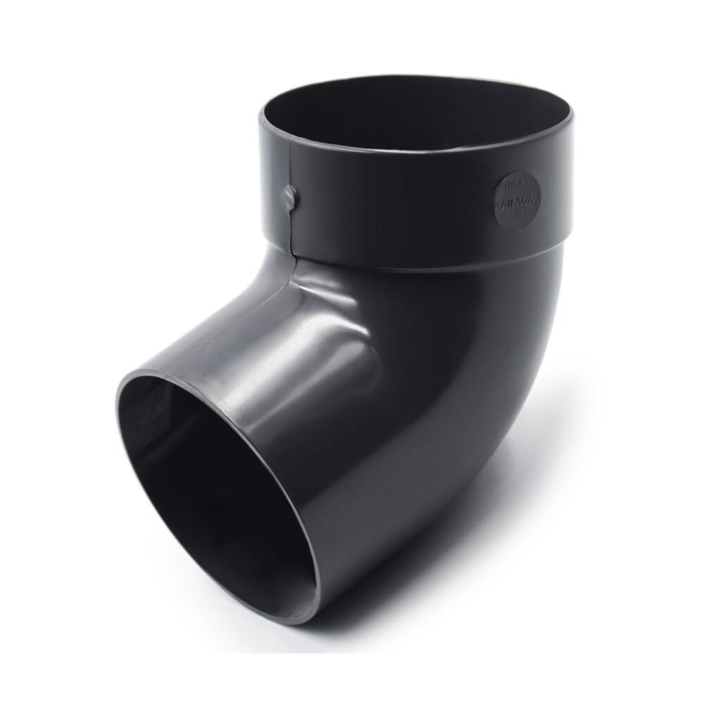 Відвід труби одномуфтовий 67° графітовий 75мм RainWay