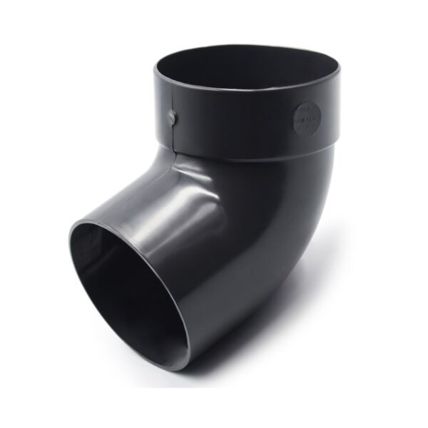 Відвід труби одномуфтовий 67° графітовий 75мм RainWay