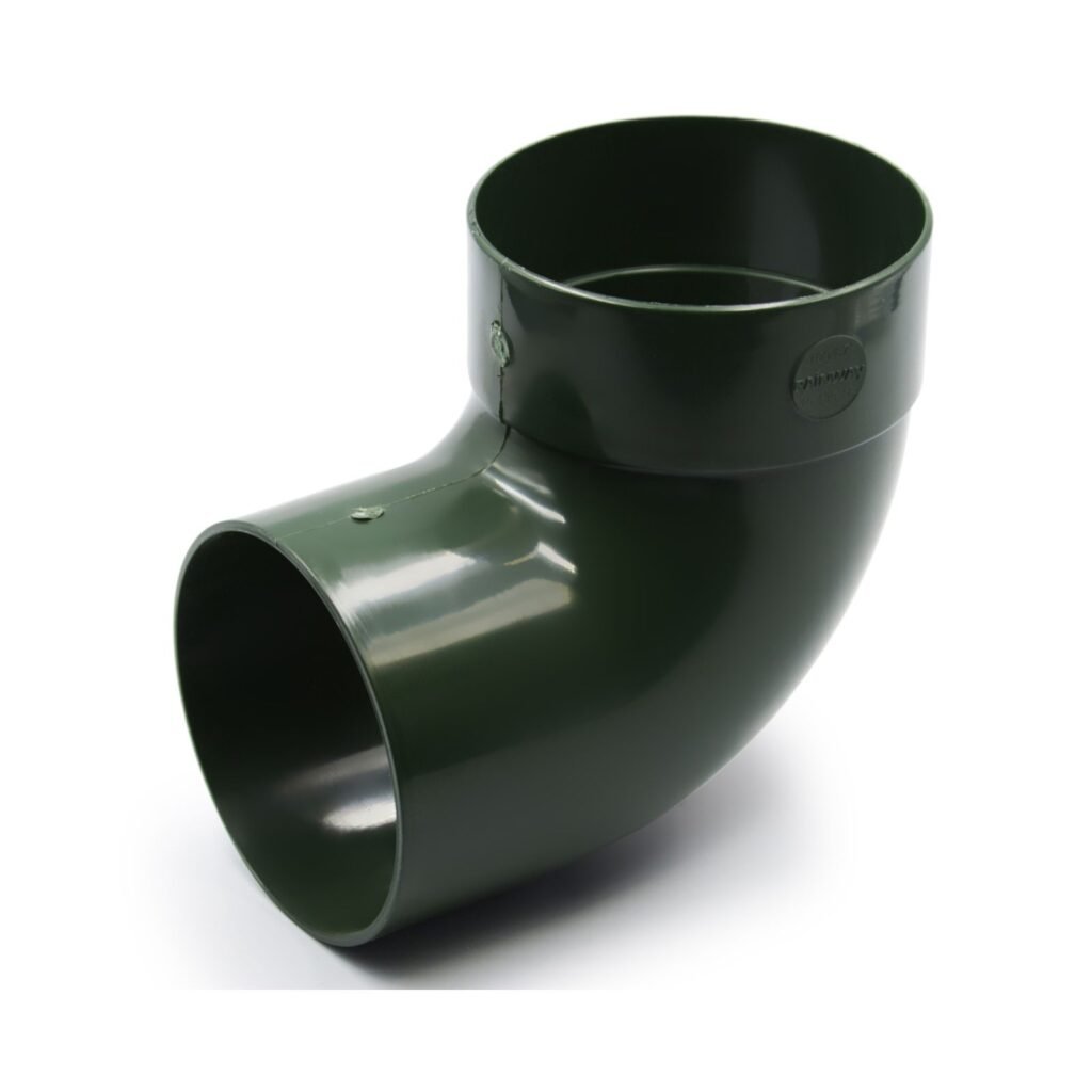 Відвід труби одномуфтовий 87° зелений 75мм RainWay