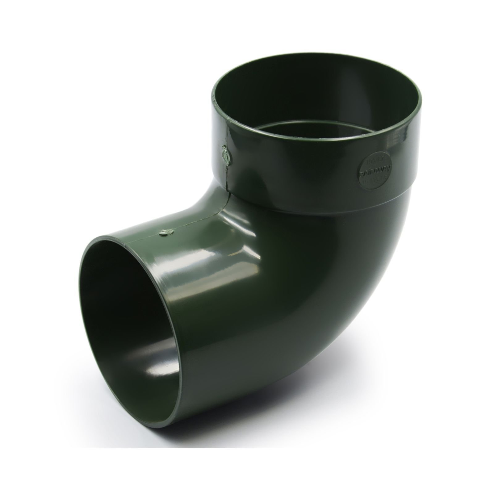 Відвід труби одномуфтовий 87° зелений 75мм RainWay Відвід труби одномуфтовий 87° зелений 75мм RainWay