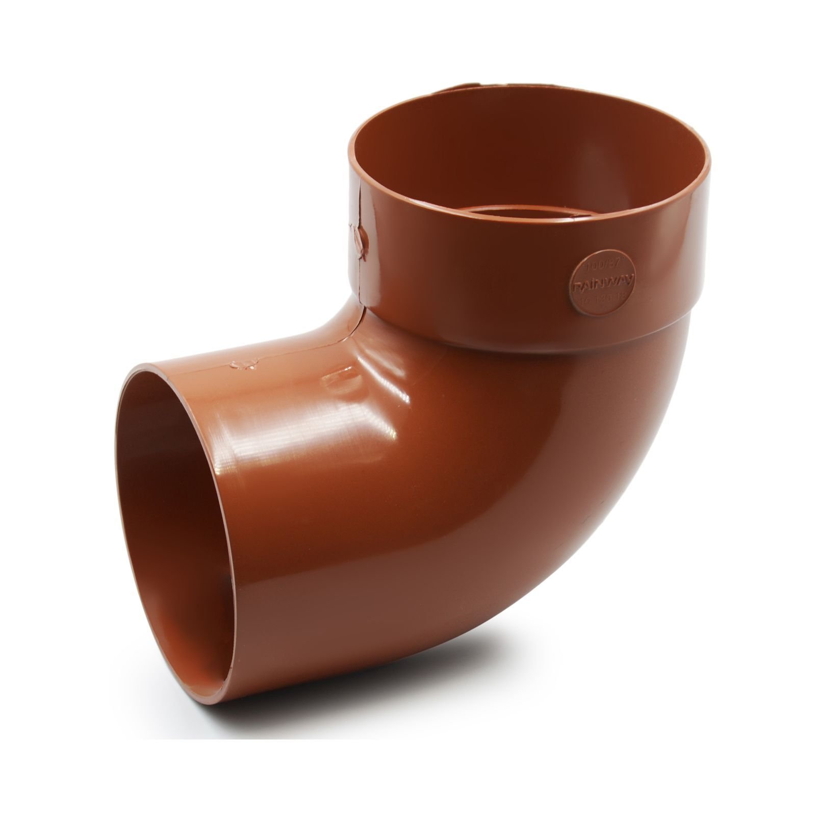 Відвід труби одномуфтовий 87° цегляний 75мм RainWay Відвід труби одномуфтовий 87° цегляний 75мм RainWay