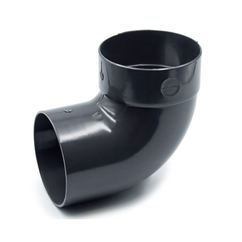 Відвід труби одномуфтовий 87° графітовий 75мм RainWay