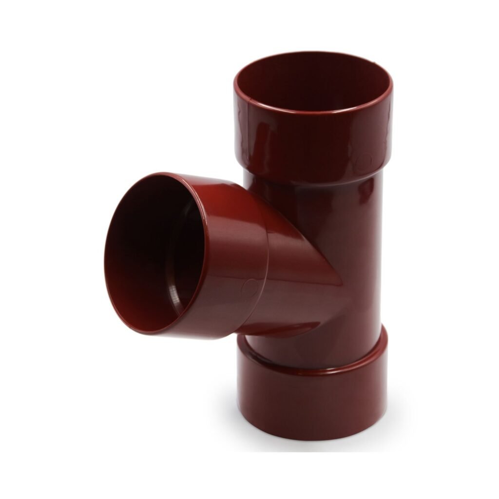 Трійник труби 67° червоний 75мм RainWay