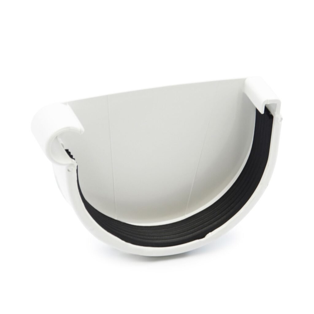 Заглушка ринви ліва біла 130мм RainWay