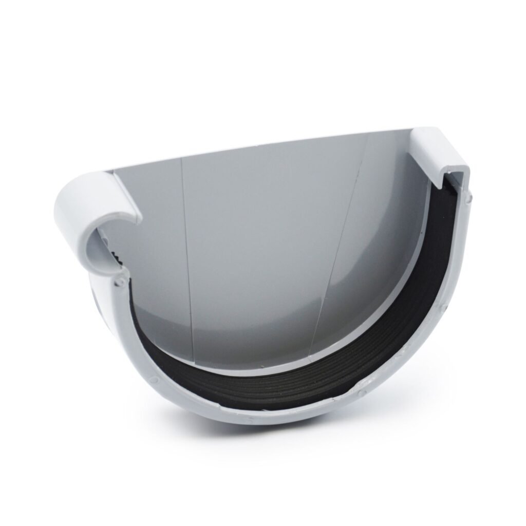 Заглушка ринви ліва сіра 130мм RainWay