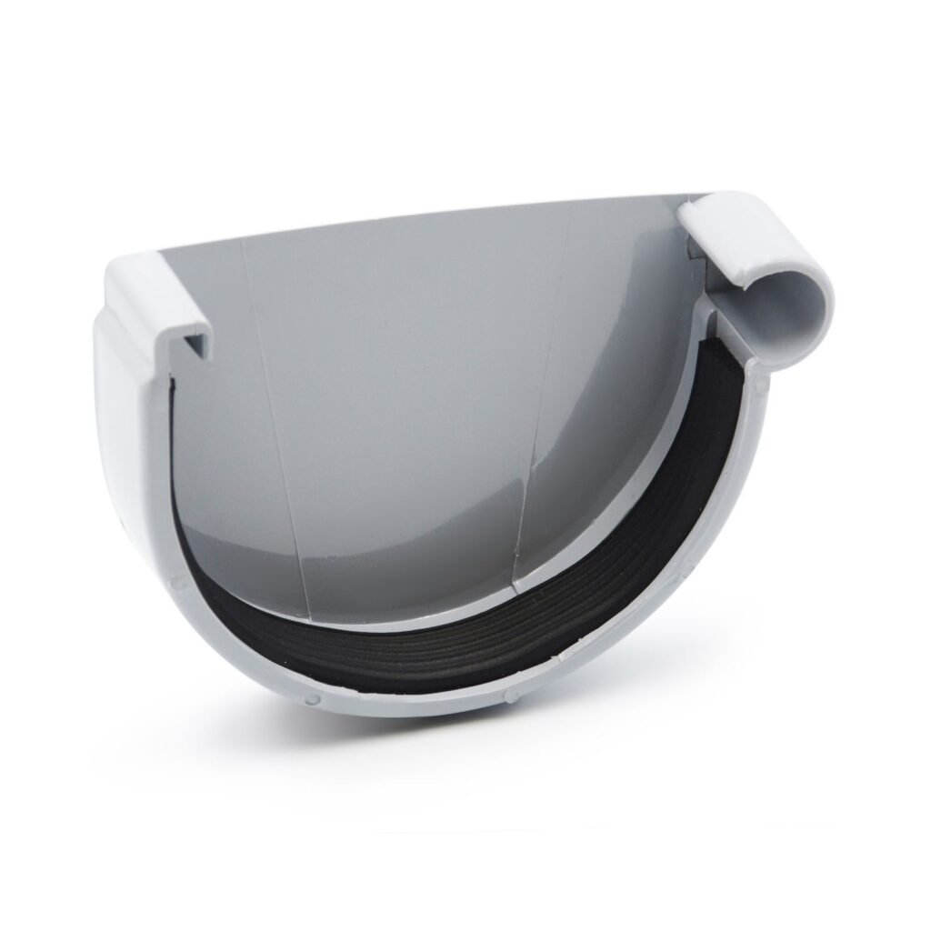 Заглушка ринви права сіра 130мм RainWay