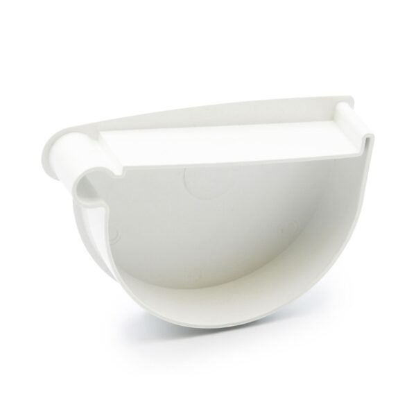 Заглушка лійки ліва біла 130мм RainWay