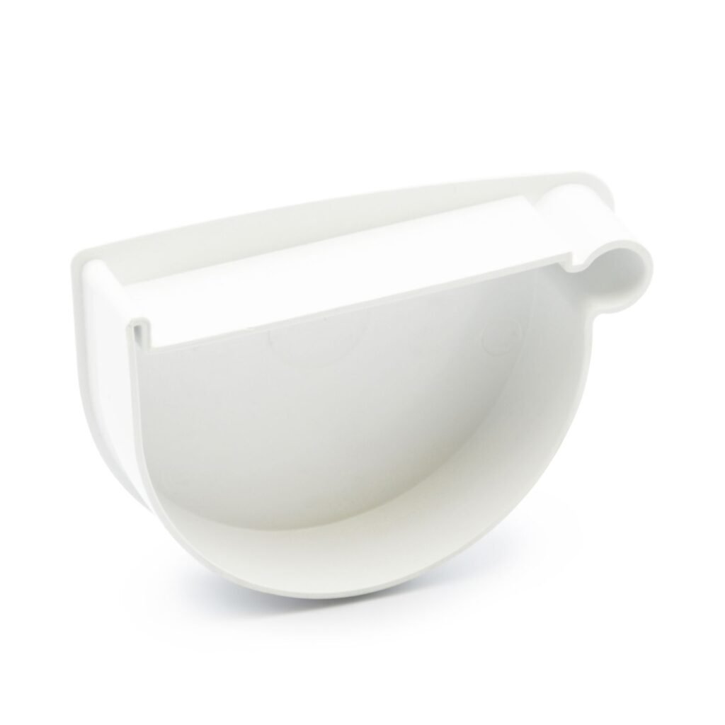 Заглушка лійки права біла 130мм RainWay