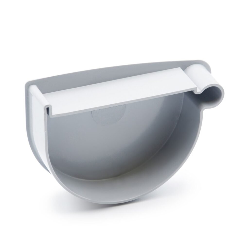 Заглушка лійки права сіра 130мм RainWay