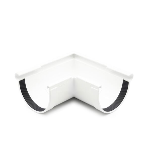 Кут ринви зовнішній 90° білий 130мм RainWay